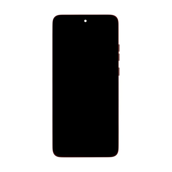 Modul Display LCD cu Touchscreen și Ramă pentru Motorola Edge 50 Neo, Roșu (Poinciana) (Service Pack) (Bakr, 5D68C28684) by www.silkase.ro