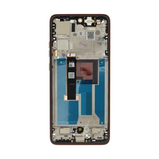 Modul Display LCD cu Touchscreen și Ramă pentru Motorola Edge 50 Neo, Roșu (Poinciana) (Service Pack) (Bakr, 5D68C28684) by www.silkase.ro