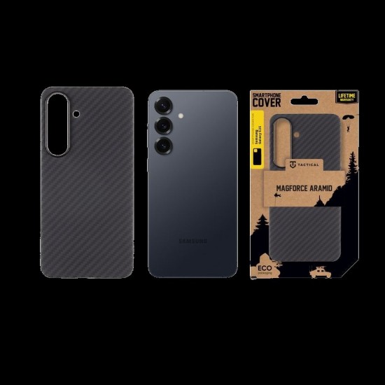 Husa Tactical MagForce Aramidă (MagSafe) pentru Samsung Galaxy S25, Neagră Husa Tactical MagForce Aramidă (MagSafe) pentru Samsung Galaxy S25, Neagră (Bakr, 57983123716) by www.silkase.ro