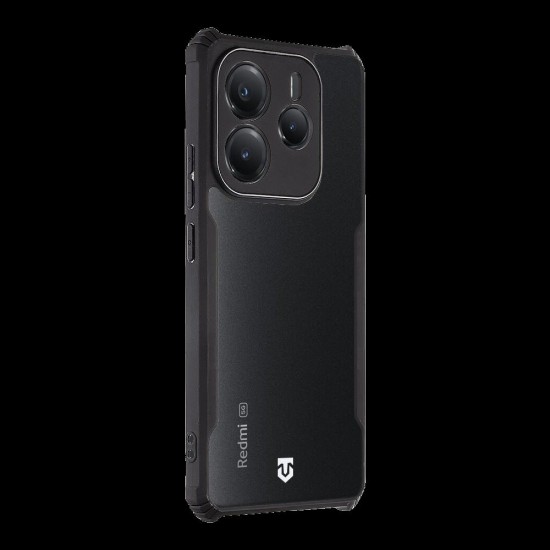 Husa Tactical Quantum Stealth pentru Xiaomi Redmi Note 14 5G, Transparent/Negru (Bakr, 57983124212) by www.silkase.ro
