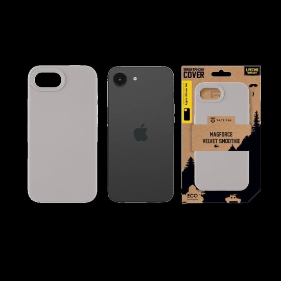 Husa Tactical MagForce Velvet Smoothie (MagSafe) pentru Apple iPhone 16e, Gri (Foggy) (Bakr, 57983124298) by www.silkase.ro