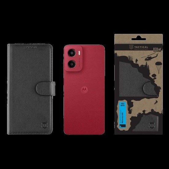 Husa Tactical Field Notes pentru Motorola G05 / E15, Neagra (Bakr, 57983124499) by www.silkase.ro