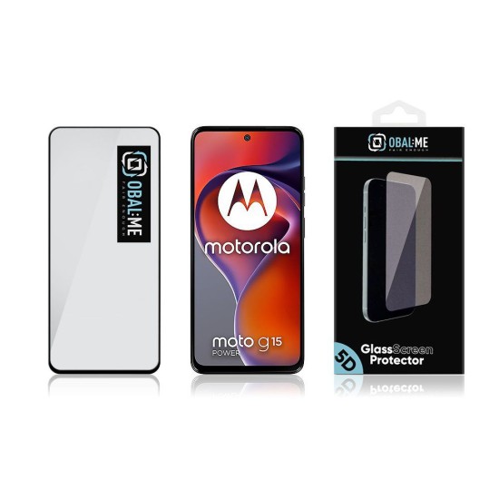 Folie de Sticlă 5D OBAL:ME pentru Motorola G15 / G15 Power, Neagră (Bakr, 57983124654) by www.silkase.ro