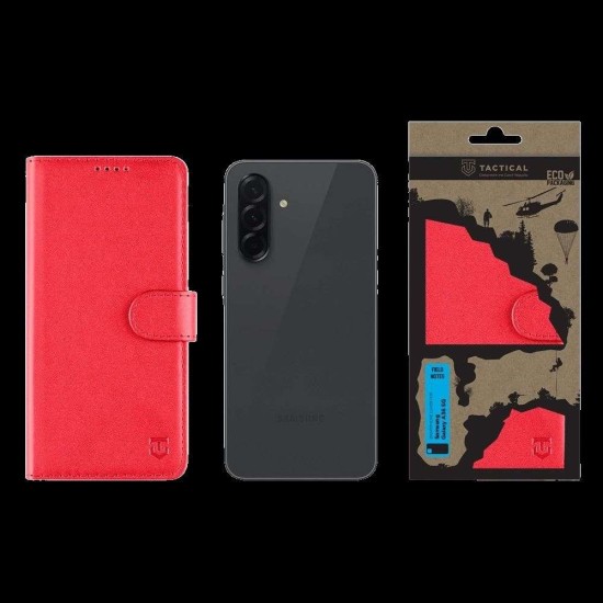 Husa Tactical Field Notes pentru Samsung Galaxy A36 5G, Roșie (Bakr, 57983124659) by www.silkase.ro