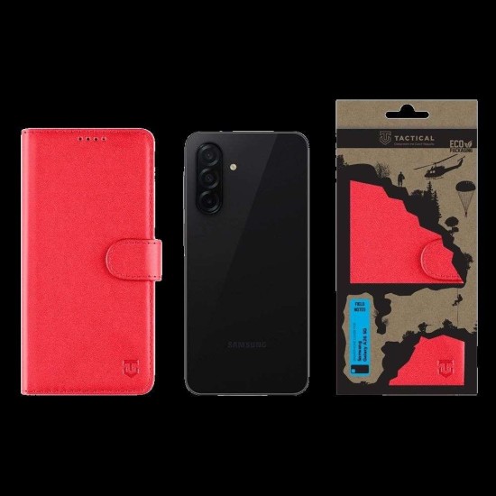 Husa Tactical Field Notes pentru Samsung Galaxy A26 5G, Roșie (Bakr, 57983124701) by www.silkase.ro