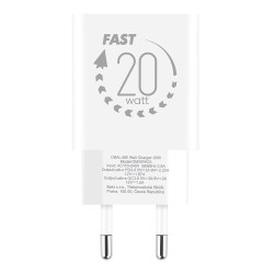 Încărcător Rețea OBAL:ME 20W (USB-A + USB-C), Alb