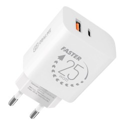 Încărcător Rețea OBAL:ME 25W (USB-A + USB-C), Alb