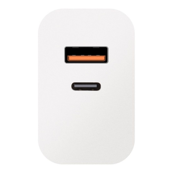 Încărcător Rețea OBAL:ME 25W (USB-A + USB-C), Alb Încărcător Rețea OBAL:ME 25W (USB-A + USB-C), Alb (Bakr, OM25WCA) by www.silkase.ro