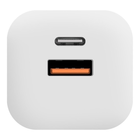 Încărcător Rețea OBAL:ME GaN 36W (USB-A + USB-C), Alb Încărcător Rețea OBAL:ME GaN 36W (USB-A + USB-C), Alb (Bakr, OM36WCA) by www.silkase.ro