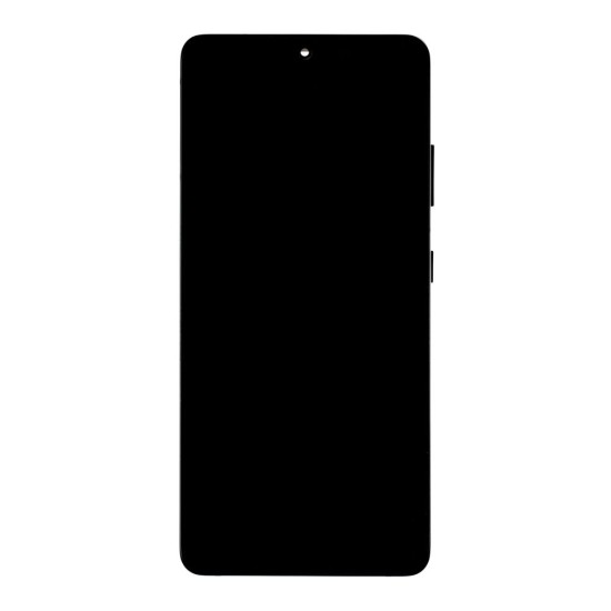 Modul Display LCD cu Touchscreen și Ramă pentru Samsung Galaxy S21 Ultra (G998), Negru (Phantom Black) (Bakr, 57983125478) by www.silkase.ro