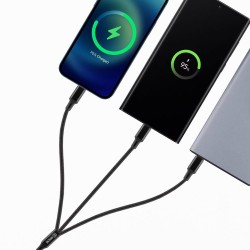 Cablu de Încărcare Rapidă OBAL:ME 3-în-1 AllConnect (USB-A/C, Lightning, Micro-USB), 1.2m, Negru Cablu de Încărcare Rapidă OBAL:ME 3-în-1 AllConnect (USB-A/C, Lightning, Micro-USB), 1.2m, Negru