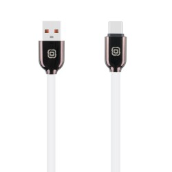 Cablu OBAL:ME Sleek USB-A la USB-C, Alb
