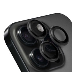 Protecție Cameră (Sticlă) OBAL:ME pentru Apple iPhone 15 Pro / 15 Pro Max, Negru Titaniu