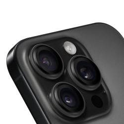 Protecție Cameră (Sticlă) OBAL:ME pentru Apple iPhone 15 Pro / 15 Pro Max, Negru Titaniu