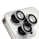 Protecție Cameră (Sticlă) OBAL:ME pentru Apple iPhone 15 Pro / 15 Pro Max, Alb Titaniu (Bakr, 57983125790) by www.silkase.ro
