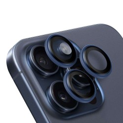 Protecție Cameră (Sticlă) OBAL:ME pentru Apple iPhone 15 Pro / 15 Pro Max, Albastru Titaniu