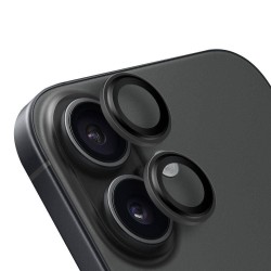 Protecție Cameră (Sticlă) OBAL:ME pentru Apple iPhone 16 / 16 Plus, Neagra