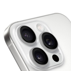 Protecție Cameră (Sticlă) OBAL:ME pentru Apple iPhone 16 Pro / 16 Pro Max, Alb Titaniu