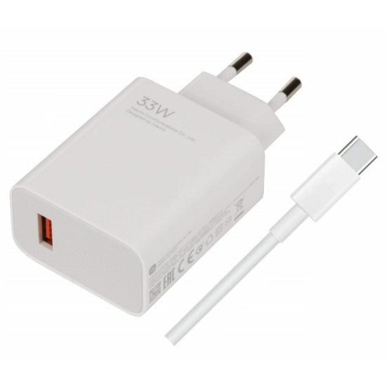 Pachet Încărcător Rețea Xiaomi (MDY-16-EF) USB-A 33W + Cablu USB-C, Alb (Bulk) Pachet Încărcător Rețea Xiaomi (MDY-16-EF) USB-A 33W + Cablu USB-C, Alb (Bulk) (Bakr, 57983126044) by www.silkase.ro