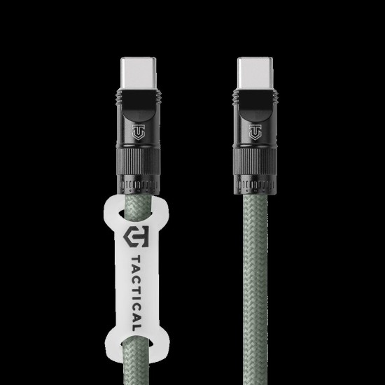 Cablu Silicon Tactical Wire Snake USB-C la USB-C, 1.2m, Verde Cablu Silicon Tactical Wire Snake USB-C la USB-C, 1.2m, Verde (Bakr, 57983126216) by www.silkase.ro