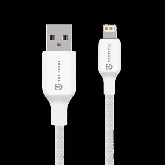 Cablu Împletit Tactical Stitch Thread USB-A la Lightning, 2m, Alb Cablu Împletit Tactical Stitch Thread USB-A la Lightning, 2m, Alb (Bakr, 57983126578) by www.silkase.ro