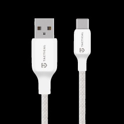 Cablu Împletit Tactical Stitch Thread USB-A la USB-C, 2m, Alb