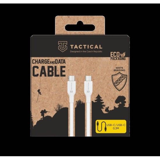 Cablu Împletit Tactical Stitch Thread USB-C la USB-C, 0.3m, Alb Cablu Împletit Tactical Stitch Thread USB-C la USB-C, 0.3m, Alb (Bakr, 57983126591) by www.silkase.ro