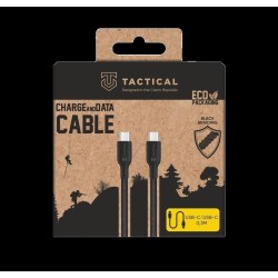 Cablu Împletit Tactical Stitch Thread USB-C la USB-C, 0.3m, Negru Cablu Împletit Tactical Stitch Thread USB-C la USB-C, 0.3m, Negru