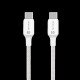 Cablu Împletit Tactical Stitch Thread USB-C la USB-C, 1m, Alb (Bakr, 57983126593) by www.silkase.ro