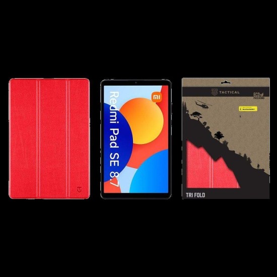 Husa Tactical Book Tri Fold pentru Xiaomi Redmi Pad SE 8.7", Roșie Husa Tactical Book Tri Fold pentru Xiaomi Redmi Pad SE 8.7", Roșie (Bakr, 57983126534) by www.silkase.ro