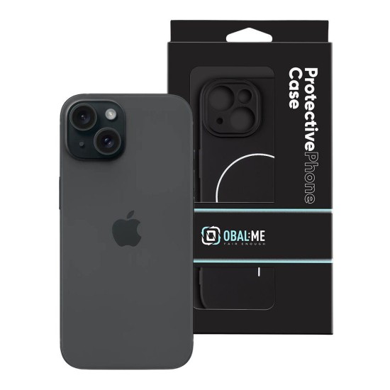 Husa OBAL:ME MagNetix Matte TPU (MagSafe) pentru Apple iPhone 15, Neagra (Bakr, 57983126753) by www.silkase.ro