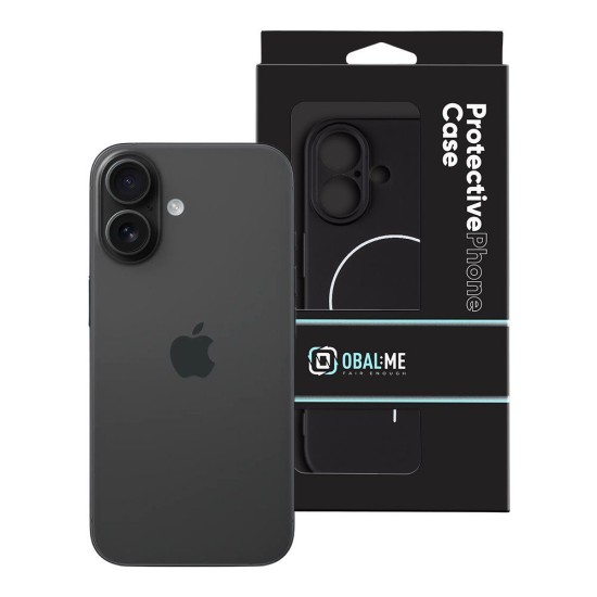 Husa OBAL:ME MagNetix Matte TPU (MagSafe) pentru Apple iPhone 16, Neagra (Bakr, 57983126754) by www.silkase.ro