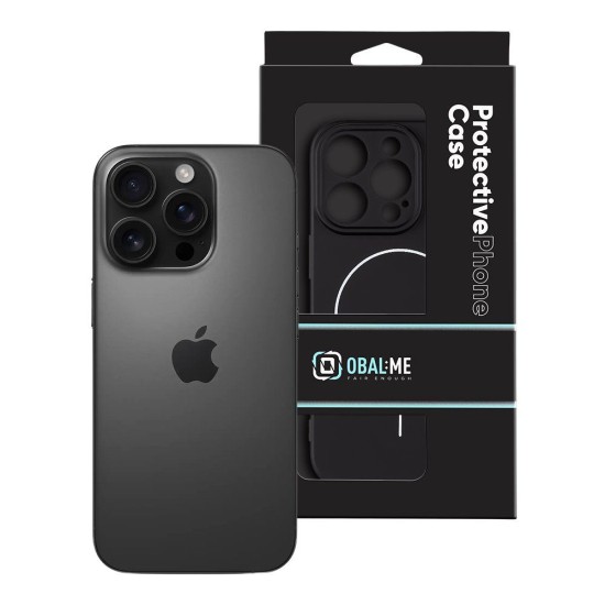 Husa OBAL:ME MagNetix Matte TPU (MagSafe) pentru Apple iPhone 16 Pro, Neagra (Bakr, 57983126755) by www.silkase.ro