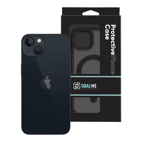 Husa OBAL:ME MagNetix Outline (MagSafe) pentru Apple iPhone 13, Neagra (Bakr, 57983126759) by www.silkase.ro