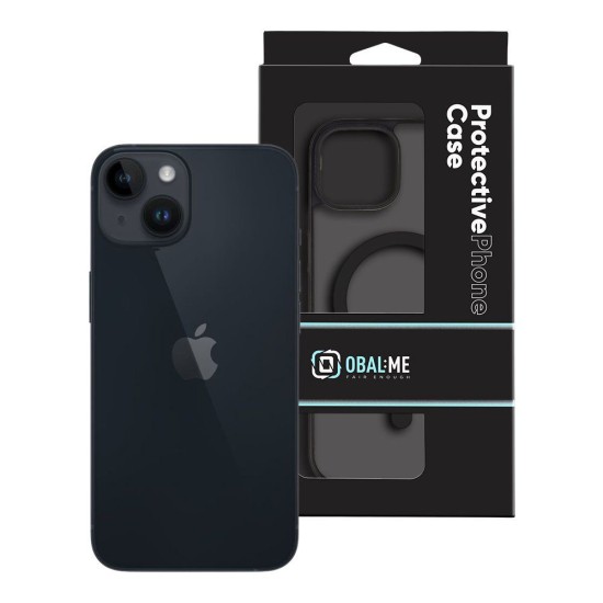 Husa OBAL:ME MagNetix Outline (MagSafe) pentru Apple iPhone 14, Neagra (Bakr, 57983126760) by www.silkase.ro