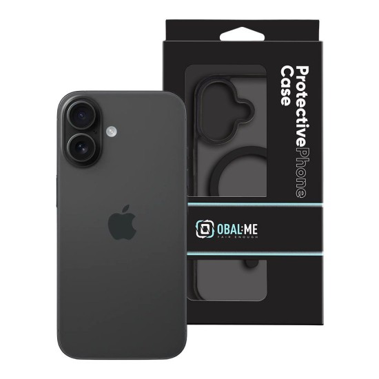 Husa OBAL:ME MagNetix Outline (MagSafe) pentru Apple iPhone 16, Neagra (Bakr, 57983126762) by www.silkase.ro