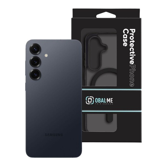 Husa OBAL:ME MagNetix Outline (MagSafe) pentru Samsung Galaxy S25, Neagra (Bakr, 57983126766) by www.silkase.ro
