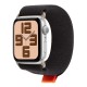 Curea Textilă OBAL:ME pentru Apple Watch 42-49mm, M/L, Negru/Portocaliu (Bakr, 57983126806) by www.silkase.ro