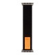Curea Textilă OBAL:ME pentru Apple Watch 42-49mm, M/L, Negru/Portocaliu (Bakr, 57983126806) by www.silkase.ro