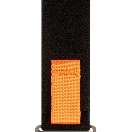 Curea Textilă OBAL:ME pentru Apple Watch 42-49mm, M/L, Negru/Portocaliu (Bakr, 57983126806) by www.silkase.ro