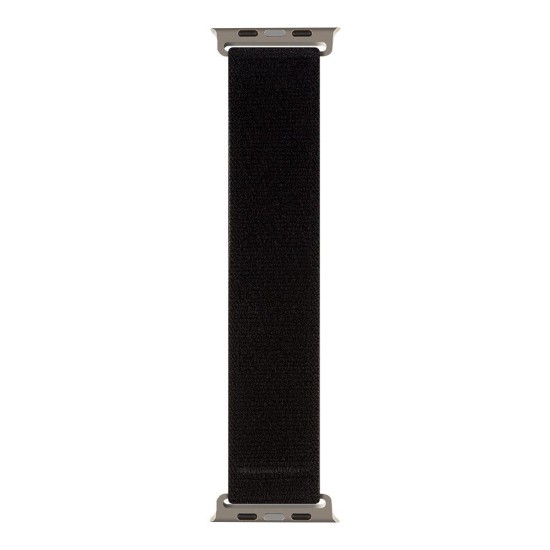 Curea Textilă OBAL:ME pentru Apple Watch 42-49mm, M/L, Negru/Portocaliu (Bakr, 57983126806) by www.silkase.ro
