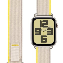 Curea Textilă OBAL:ME pentru Apple Watch 42-49mm, M/L, Bej/Galben
