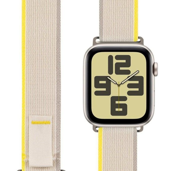 Curea Textilă OBAL:ME pentru Apple Watch 42-49mm, M/L, Bej/Galben Curea Textilă OBAL:ME pentru Apple Watch 42-49mm, M/L, Bej/Galben (Bakr, 57983126808) by www.silkase.ro