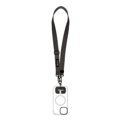 Snur de Gât (Curea Crossbody) OBAL:ME NeckTag Ribbon Rope, Negru Snur de Gât (Curea Crossbody) OBAL:ME NeckTag Ribbon Rope, Negru