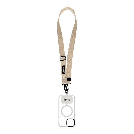Snur de Gât (Curea Crossbody) OBAL:ME NeckTag Ribbon Rope, Bej (Ivory) Snur de Gât (Curea Crossbody) OBAL:ME NeckTag Ribbon Rope, Bej (Ivory) (Bakr, 57983126811) by www.silkase.ro
