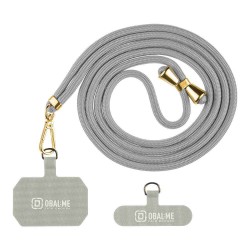 Snur de Gât (Curea Crossbody) OBAL:ME NeckTag Allure Rope, Gri Deschis