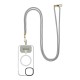 Snur de Gât (Curea Crossbody) OBAL:ME NeckTag Allure Rope, Gri Deschis (Bakr, 57983126813) by www.silkase.ro