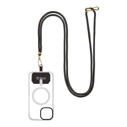 Snur de Gât (Curea Crossbody) OBAL:ME NeckTag Allure Rope, Negru Snur de Gât (Curea Crossbody) OBAL:ME NeckTag Allure Rope, Negru