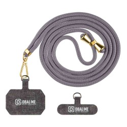Snur de Gât (Curea Crossbody) OBAL:ME NeckTag Allure Rope, Gri Închis