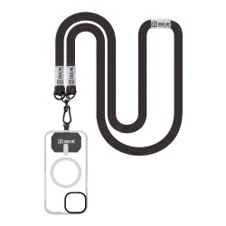 Snur de Gât (Curea Crossbody) OBAL:ME NeckTag Trio Rope, Negru